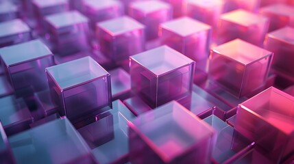Mesmerizing Soft Gradient Squares: A Harmony of Color and Form in Modern Design