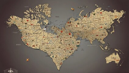 map of the country in a style