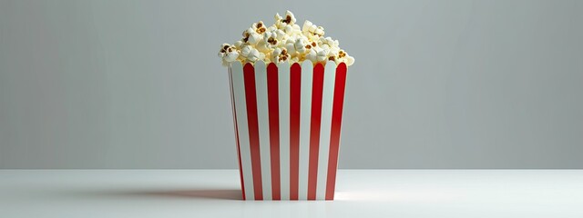 photo of popcorn in a package white background