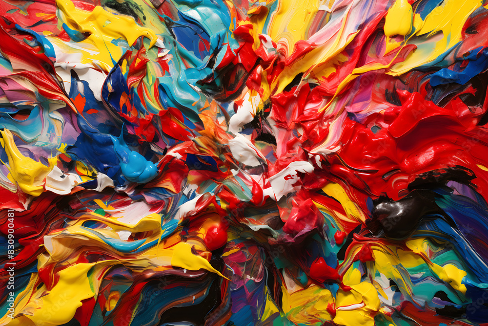 Poster abstract background with swirling and intertwining ribbons of color. generative ai
