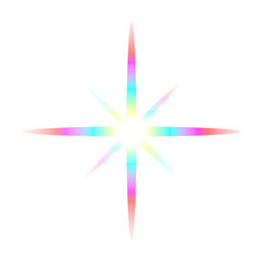 Glowing Rainbow Star