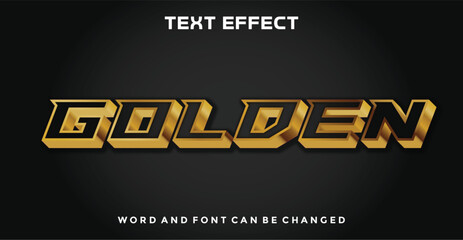 Golden editable text effect