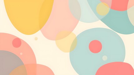 Colorful Abstract Geometric Background with Overlapping Circles and Soft Pastel Shades Perfect for Design Projects
