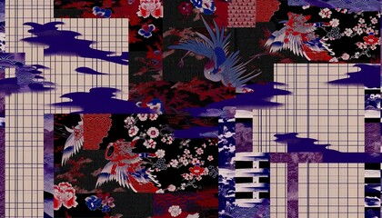 Edo Yuzen Traditional Patterns - Generative AI