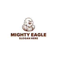 Mighty eagle logo vector illustration