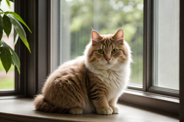 cat on window sill