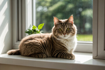 cat on window sill