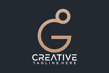 Abstract letter G logo design. icons for business of luxury, elegant, simple