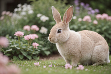 Obraz premium rabbit in the garden