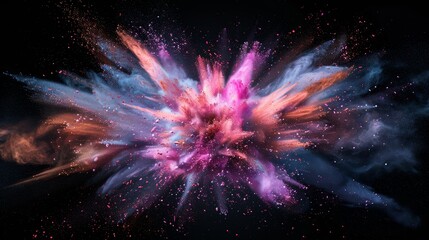 Dreamy space nebula background with glowing dust clouds
