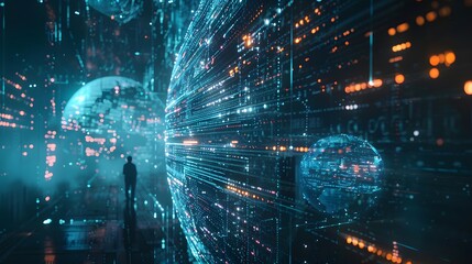 Obraz premium Data Science models producing erroneous predictions and analyses, leading to widespread misinformation and misguided decision-making