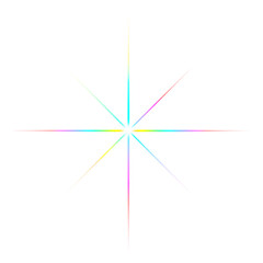 Rainbow Star PNG with Transparent background