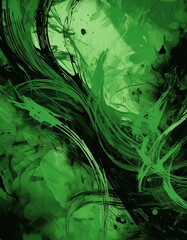 green grunge background, green grunge texture wallpaper