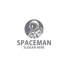 Space man logo vector illustration