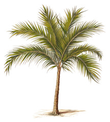 PNG Vintage drawing palm sketch plant tree.