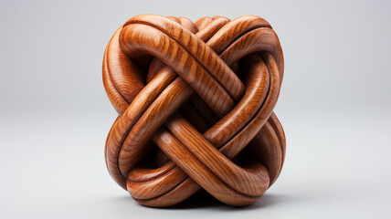 gordian knot on a white background, the concept of a complex confusing situation