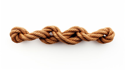 gordian knot on a white background, the concept of a complex confusing situation