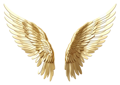 PNG Angel gold wing accessories.