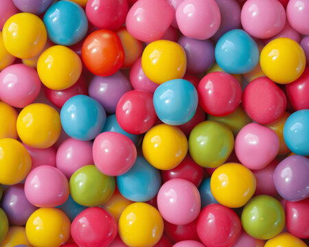 Bolas de chicle de colores.