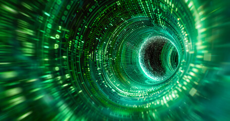 selective focus swirl glowing particles light beams.flowing of algorithm binary computer code.abstract background of vibrant light luminous line with big data information or cloud technology.