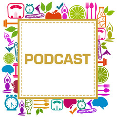 Podcast Colorful Health Symbols Square Text 
