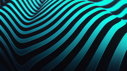 Abstract warped background with thick striped blue and black lines