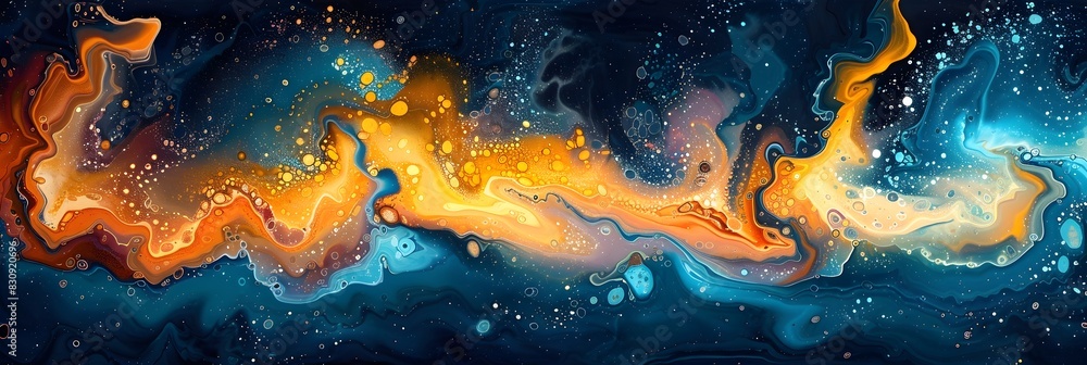 Aufkleber cosmic eruption of galactic energy and imagination in vibrant color and light