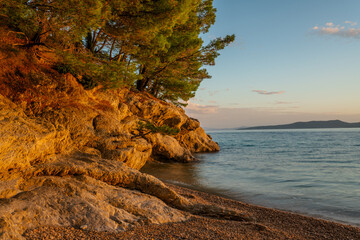 The beautiful Adriatic coast in Croatia near the resort of Makarska.