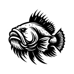 fish predator logo design. goliath logo design inspiration