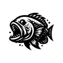 fish predator logo design. goliath logo design inspiration