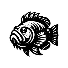 Fototapeta premium fish predator logo design. goliath logo design inspiration