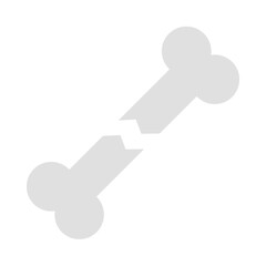 Broken Bone Flat Icon Design