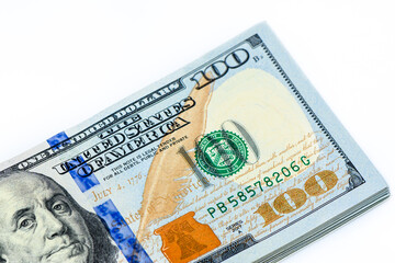 New design dollar bundles on white background including clipping path