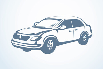 Taxi. Vector drawing
