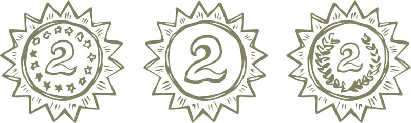 Obraz premium Medal. Vector drawing