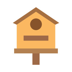 Bird House Flat Icon Design