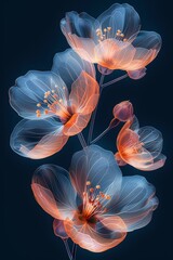 Bouquet of Flowers on Black Background