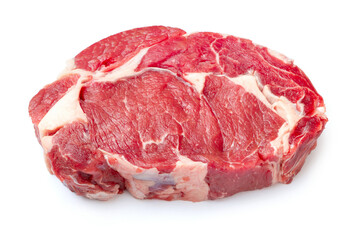 Fresh beef steak on white background