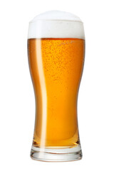 glass of beer isolated on white