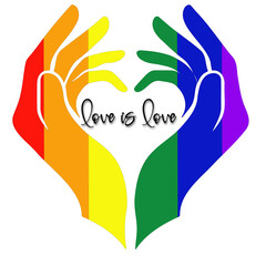 Obraz premium love is love. concepto día del orgullo