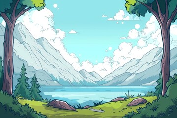 Fantastical landscape illustrations for dreamy interior design projects