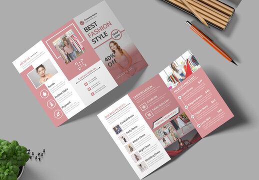 Fashion Style Trifold Brochure Template