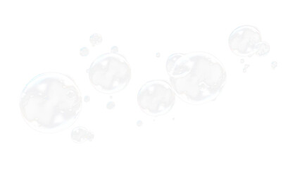 PNG isolated soap bubble effect, transparent background 
