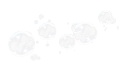 PNG isolated soap bubble effect, transparent background 