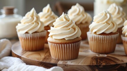 Cupcakes topped with buttercream