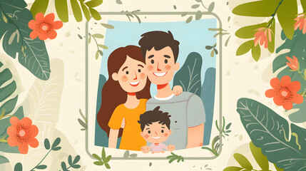 Happy Father's Day Social Media Story Illustration