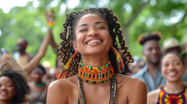 Juneteenth. Black power, black history month concept.