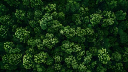 Aerial view of forestecosystem and healthy environment Texture of green tree forest : Generative AI