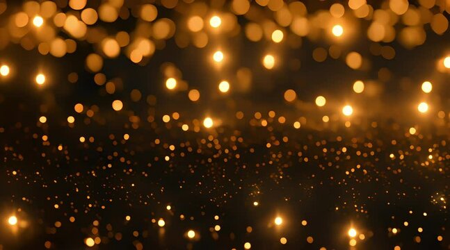 Luxurious background with sprinkled gold light, 4K resolution footage, generated AI