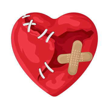 recommend clip art: Illustration of broken heart 